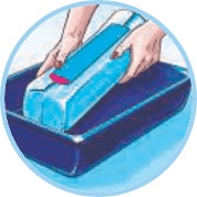 Step 1 Lege die Einlage in die Schale